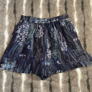 Giorgio Armani Blue and Gray Patterned Women Shorts